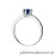 Pierścionek W0563 szafir 0,50ct białe złoto
