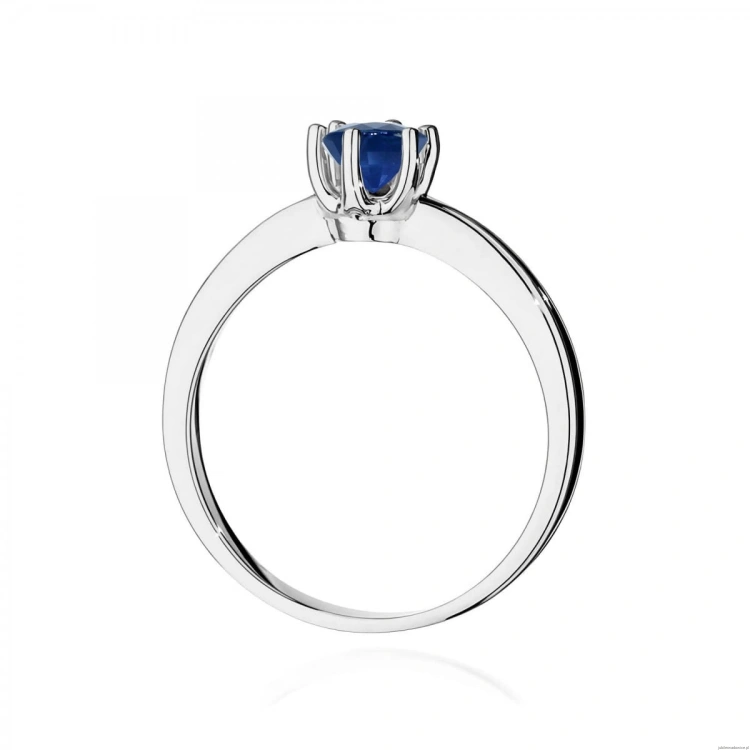 Pierścionek W0563 szafir 0,50ct białe złoto