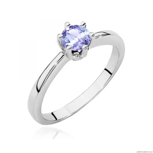 Pierścionek W0563 z tanzanitem 0,50ct białe złoto