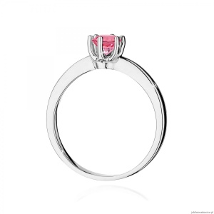 Pierścionek W0563 różowy topaz 0,60ct białe złoto