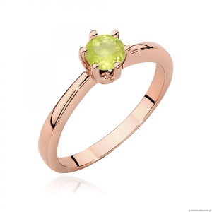 Pierścionek W0563 oliwin 0,60ct różowe złoto