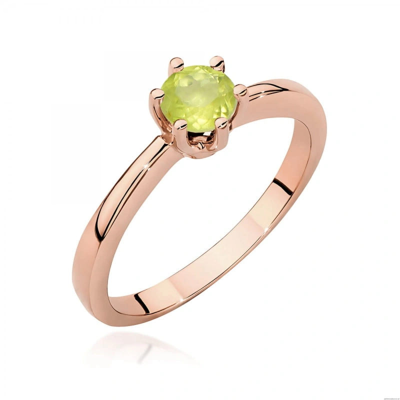 Pierścionek W0563 oliwin 0,60ct różowe złoto