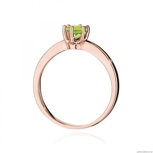 Pierścionek W0563 oliwin 0,60ct różowe złoto