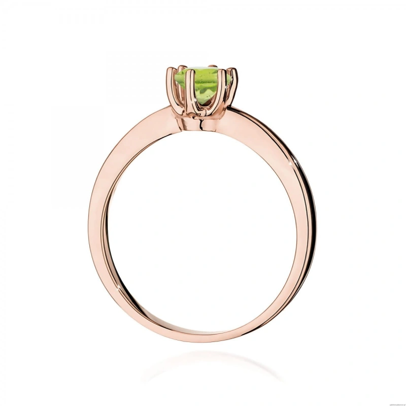 Pierścionek W0563 oliwin 0,60ct różowe złoto