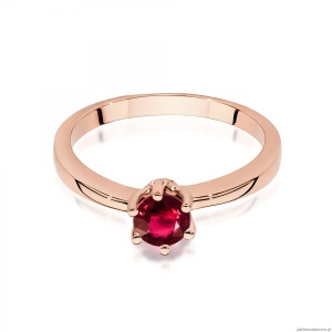 Pierścionek W0563 rubin 0,60ct różowe złoto
