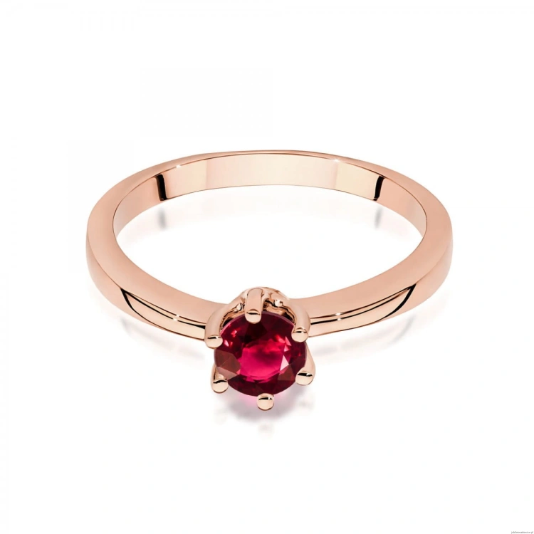Pierścionek W0563 rubin 0,60ct różowe złoto