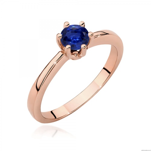 Pierścionek W0563 szafir 0,50ct różowe złoto