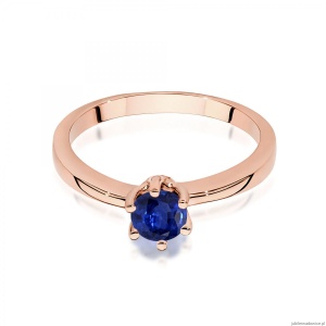 Pierścionek W0563 szafir 0,50ct różowe złoto