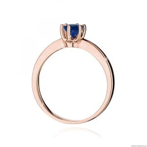 Pierścionek W0563 szafir 0,50ct różowe złoto