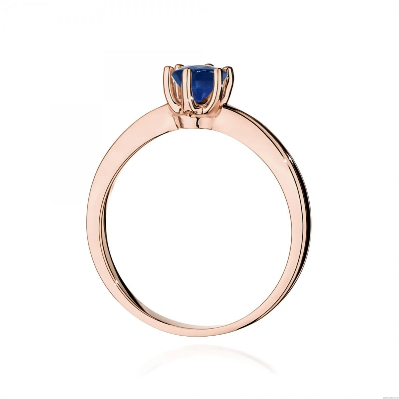 Pierścionek W0563 szafir 0,50ct różowe złoto
