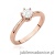 Pierścionek W0563 biały szafir 0,50ct różowe złoto
