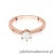 Pierścionek W0563 biały szafir 0,50ct różowe złoto