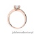 Pierścionek W0563 biały szafir 0,50ct różowe złoto