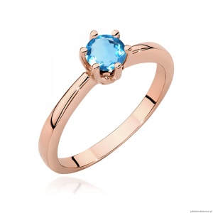 Pierścionek W0563 Topaz 0,50ct różowe złoto