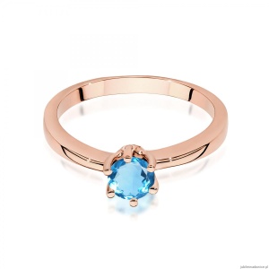Pierścionek W0563 Topaz 0,50ct różowe złoto