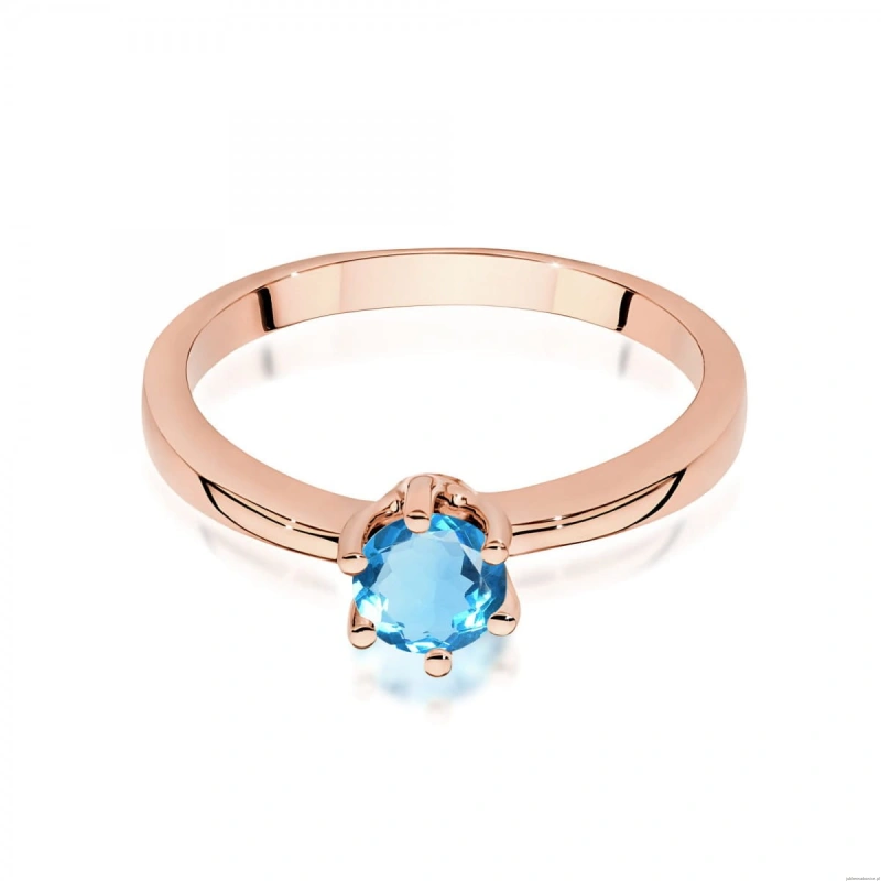 Pierścionek W0563 Topaz 0,50ct różowe złoto