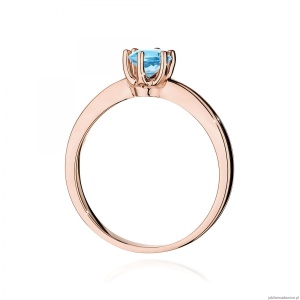 Pierścionek W0563 Topaz 0,50ct różowe złoto