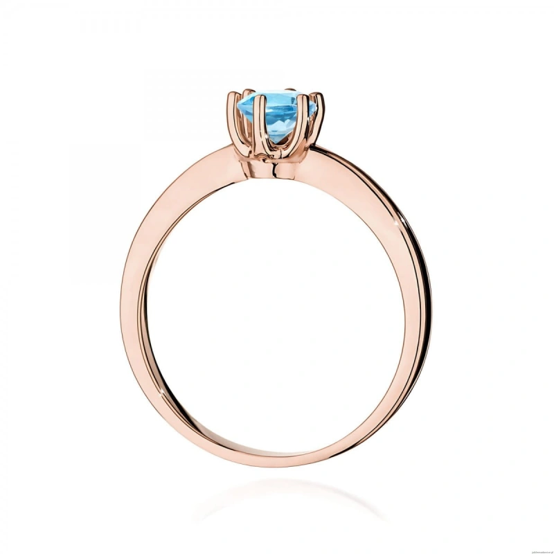 Pierścionek W0563 Topaz 0,50ct różowe złoto