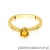 Pierścionek W0563 cytryn 0,50ct żółte złoto