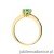 Pierścionek W0563 szmaragd 0,50ct żółte złoto