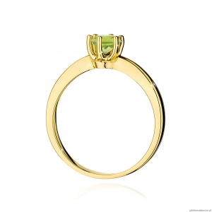 Pierścionek W0563 oliwin 0,60ct żółte złoto