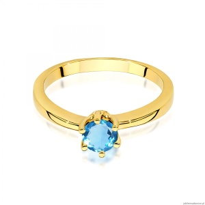 Pierścionek W0563 Topaz Swiss 0,50ct żółte złoto