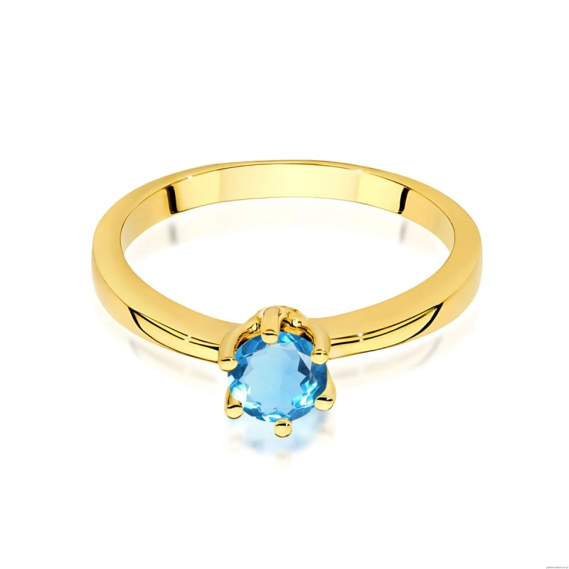 Pierścionek W0563 Topaz Swiss 0,50ct żółte złoto