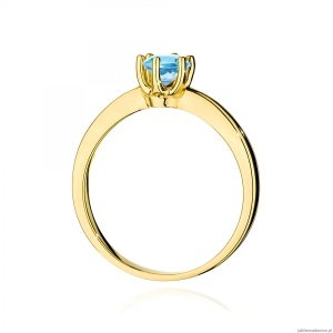 Pierścionek W0563 Topaz Swiss 0,50ct żółte złoto