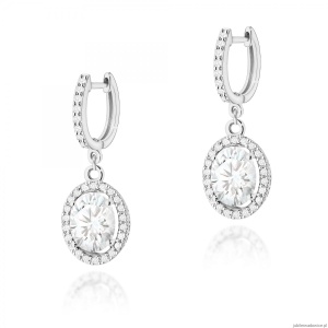 Kolczyki K0080 Diament Laboratoryjny 2 x 1,90ct białe złoto