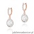 Kolczyki K0080 Diament Laboratoryjny 2 x 1,90ct różowe złoto