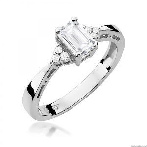 Pierścionek W0002 Diament Laboratoryjny 0,60ct białe złoto