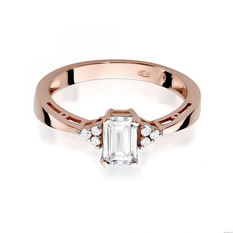 Pierścionek W0002 Diament Laboratoryjny 0,60ct różowe złoto