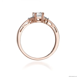 Pierścionek W0002 Diament Laboratoryjny 0,60ct różowe złoto