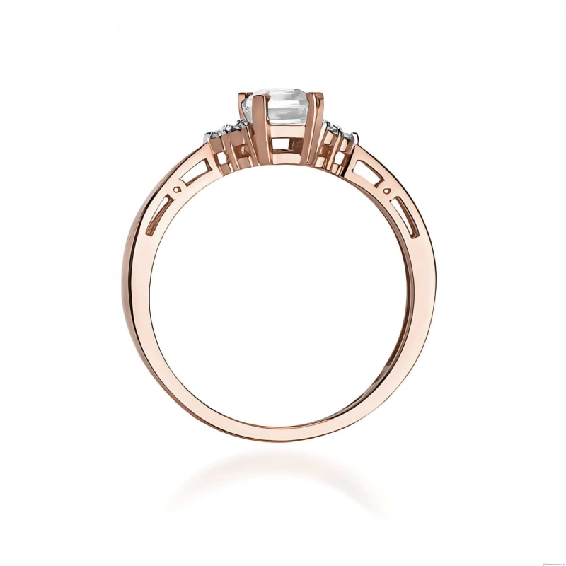 Pierścionek W0002 Diament Laboratoryjny 0,60ct różowe złoto