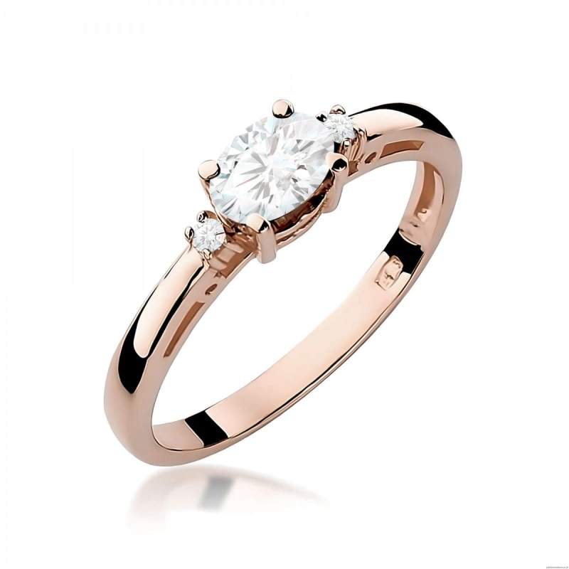 Pierścionek W0006 Diament Laboratoryjny 0,40ct różowe złoto