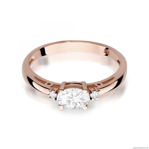 Pierścionek W0006 Diament Laboratoryjny 0,40ct różowe złoto