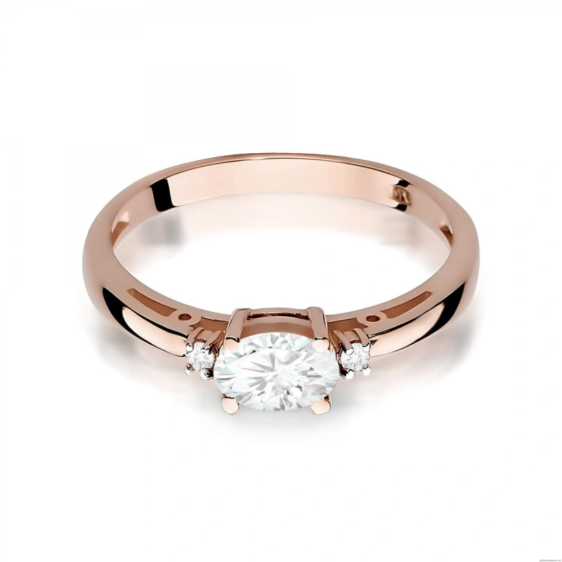 Pierścionek W0006 Diament Laboratoryjny 0,40ct różowe złoto