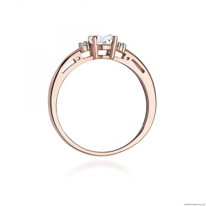 Pierścionek W0006 Diament Laboratoryjny 0,40ct różowe złoto