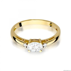 Pierścionek W0006 Diament Laboratoryjny 0,40ct żółte złoto
