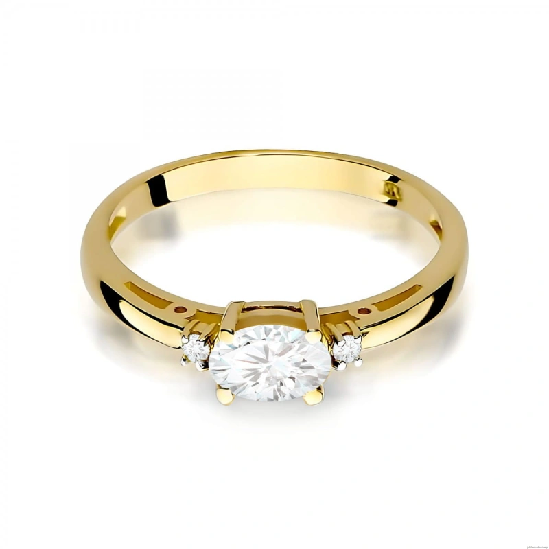 Pierścionek W0006 Diament Laboratoryjny 0,40ct żółte złoto