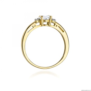 Pierścionek W0006 Diament Laboratoryjny 0,40ct żółte złoto
