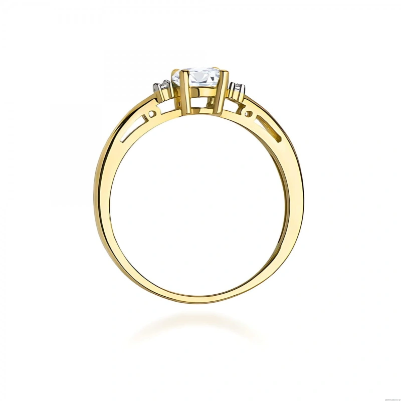 Pierścionek W0006 Diament Laboratoryjny 0,40ct żółte złoto