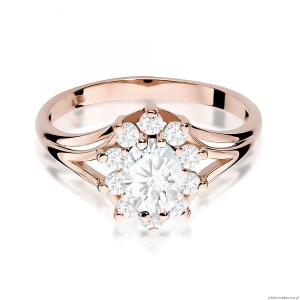 Pierścionek W0037 Diament Laboratoryjny 0,70ct różowe złoto