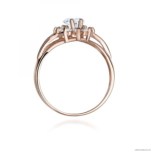 Pierścionek W0037 Diament Laboratoryjny 0,70ct różowe złoto