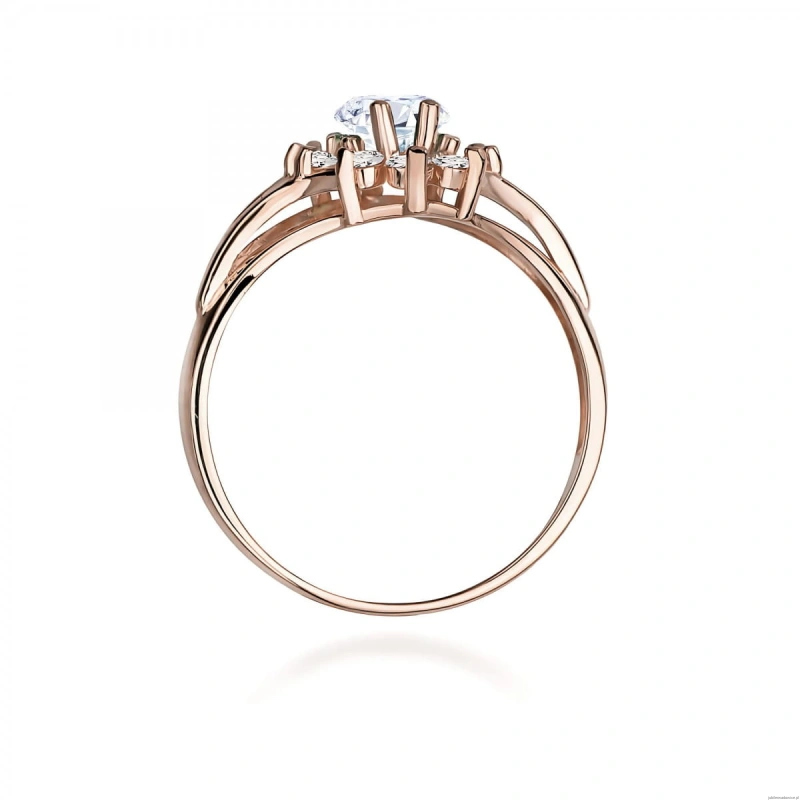 Pierścionek W0037 Diament Laboratoryjny 0,70ct różowe złoto