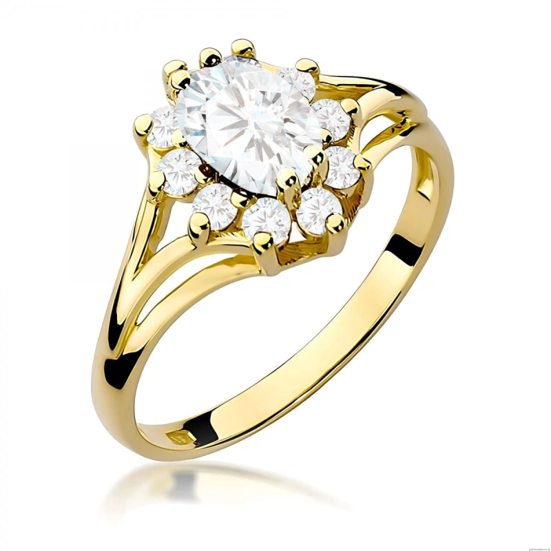 Pierścionek W0037 Diament Laboratoryjny 0,70ct żółte złoto