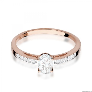 Pierścionek W0067 Diament laboratoryjny 0,40ct różowe złoto