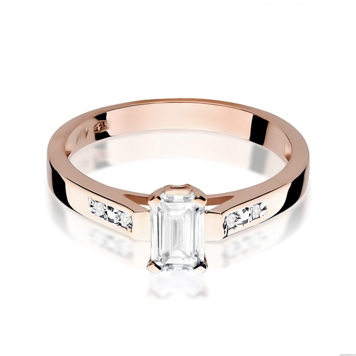 Pierścionek W0078 Diament Laboratoryjny 0,60ct różowe złoto