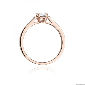 Pierścionek W0078 Diament Laboratoryjny 0,60ct różowe złoto