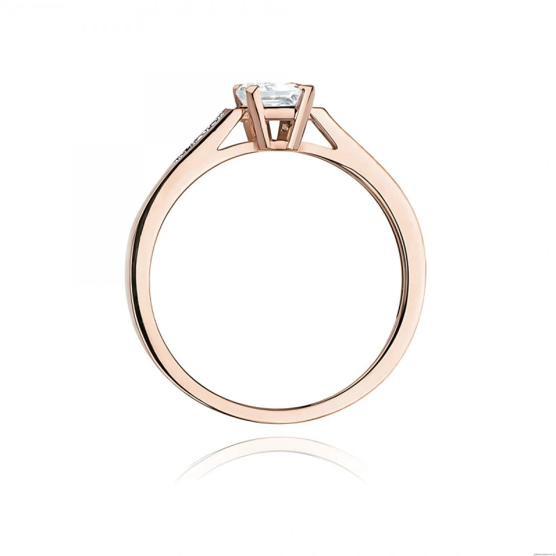 Pierścionek W0078 Diament Laboratoryjny 0,60ct różowe złoto